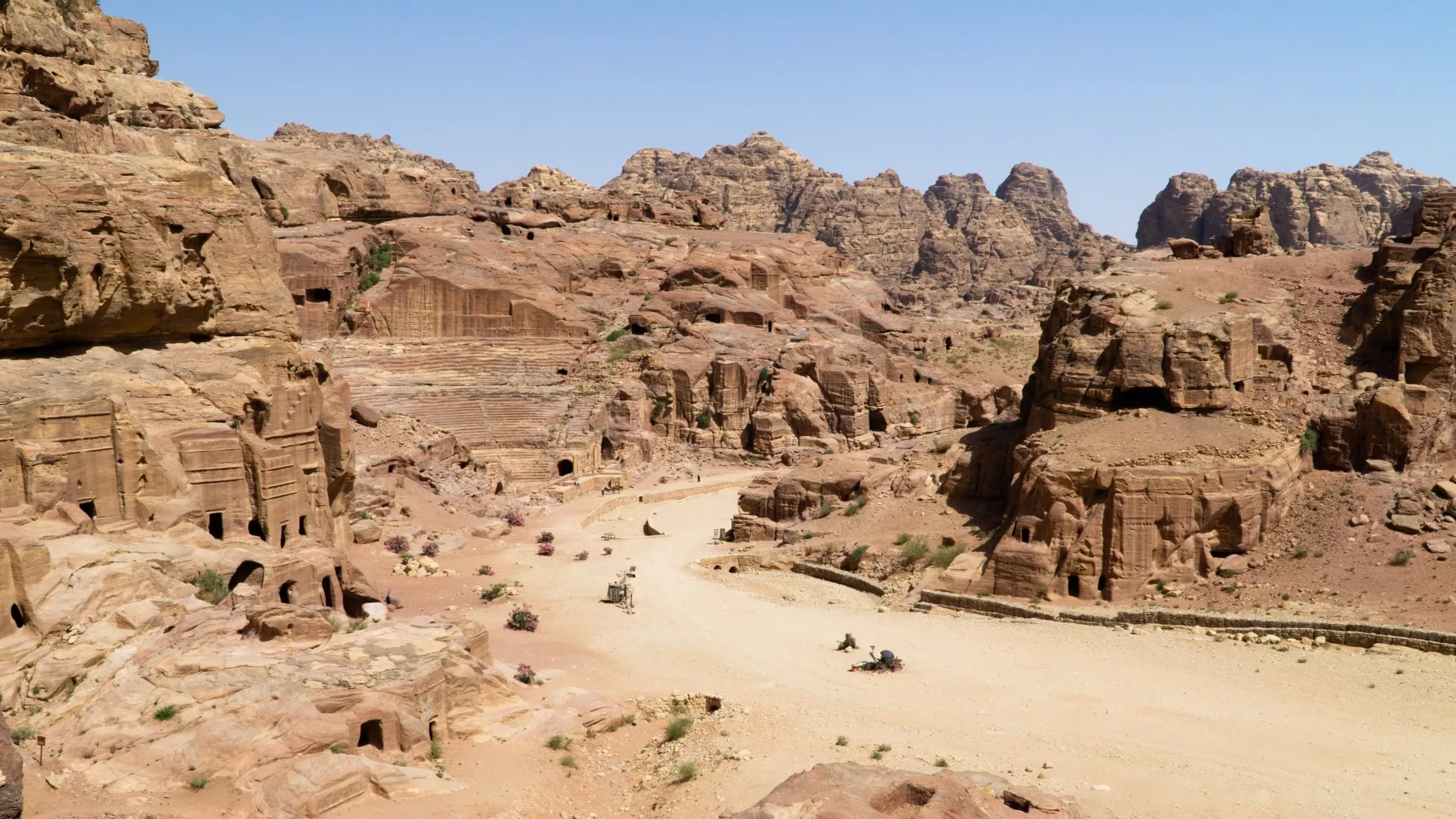 The Desert Highway between Amman and Petra in southern Jordan